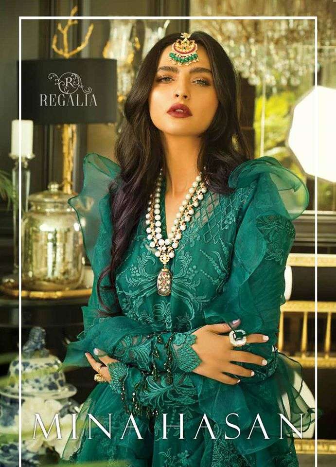 Mina Hasan Chiffon Embroidered Collection 2020
